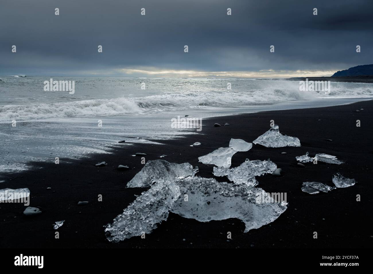 Spiaggia di diamante, Islanda Foto Stock