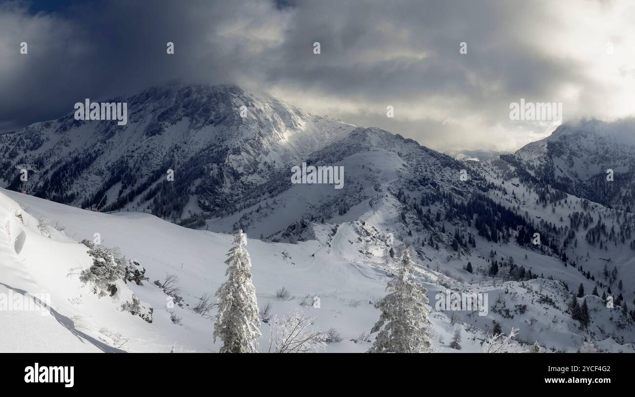 Montagne nel Parco Nazionale di Berchtesgaden, Baviera, Germania Foto Stock