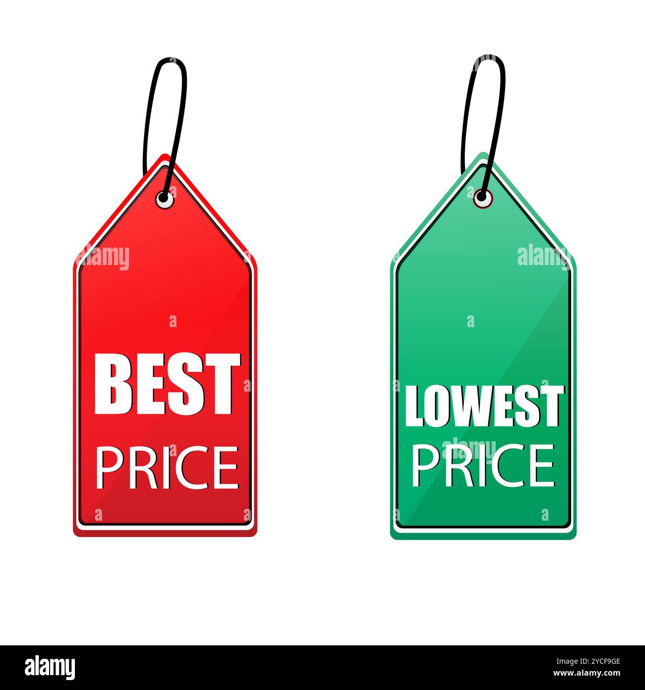 Illustrazione di vettore vendita promotinal tags isolato su un background.. Foto Stock