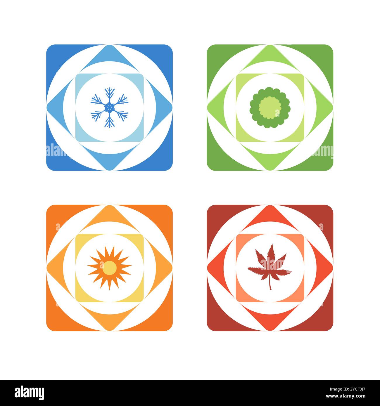 Illustrtion di set di icone di vettore di elementi di terra Foto Stock