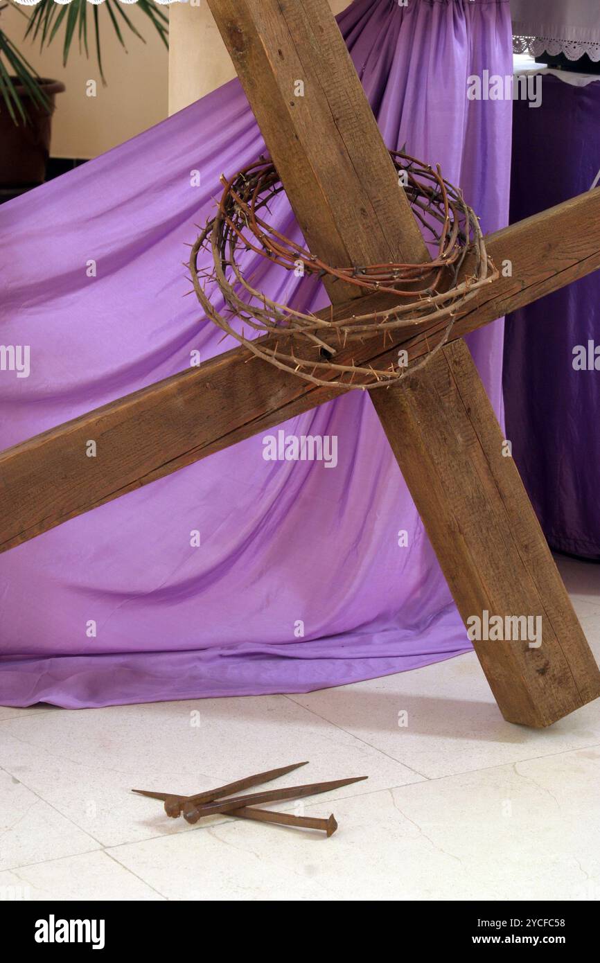 I simboli della Passione di Gesù, la corona di spine Foto Stock