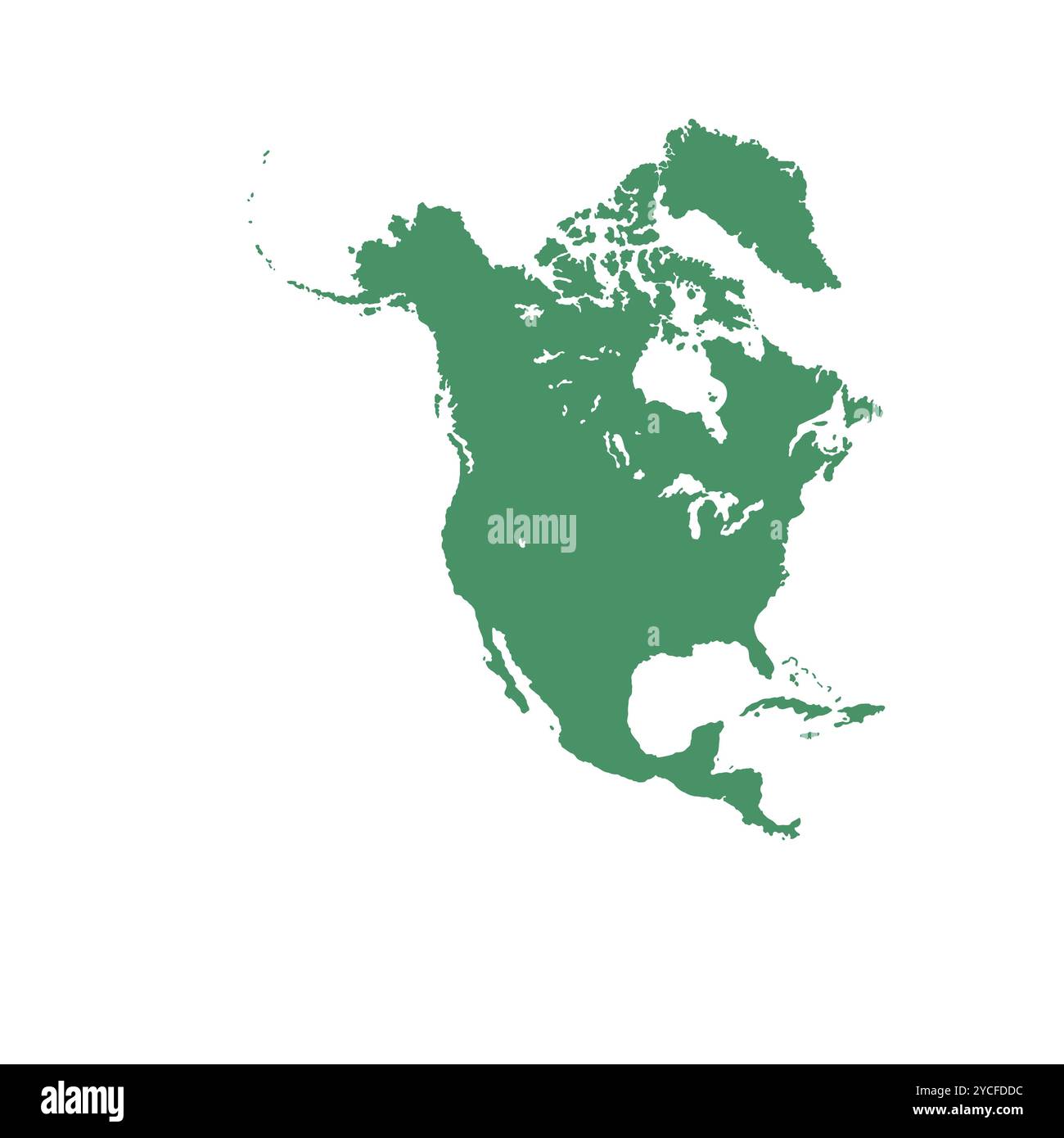 Mappa del Nord America, insegna silhouette. Mappa del mondo Globe. Illustrazione vettoriale isolata su sfondo bianco. Continente americano Illustrazione Vettoriale