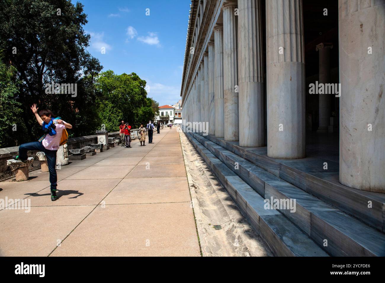 STOA di Attalo, antica Agorà di Atene Foto Stock