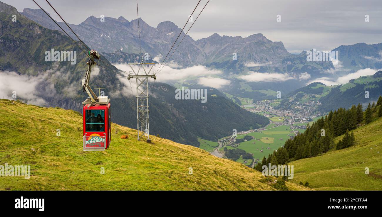 Funivia aerea di Fürenalp Foto Stock
