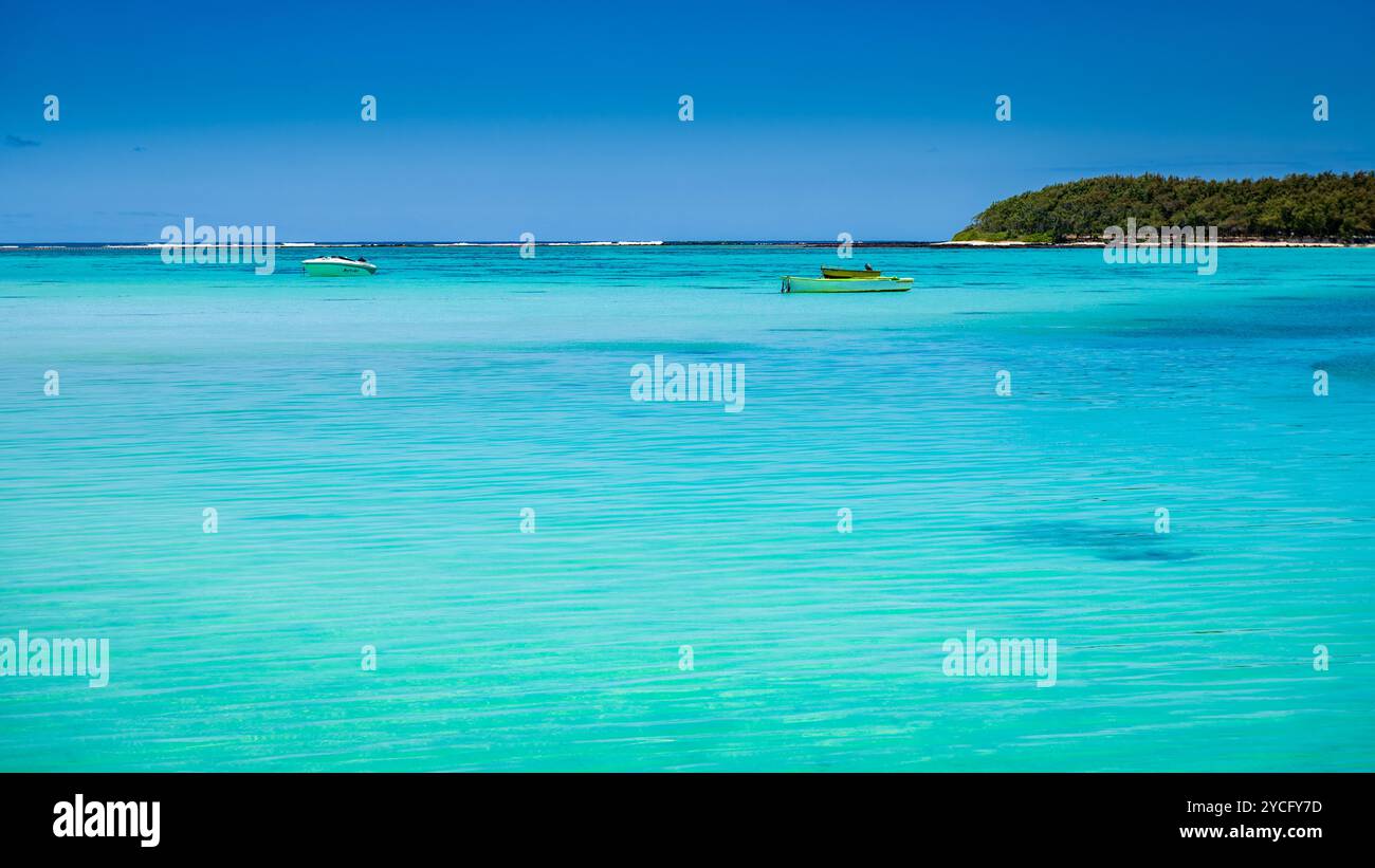 Laguna di Blue Bay, isola Mauritius Foto Stock