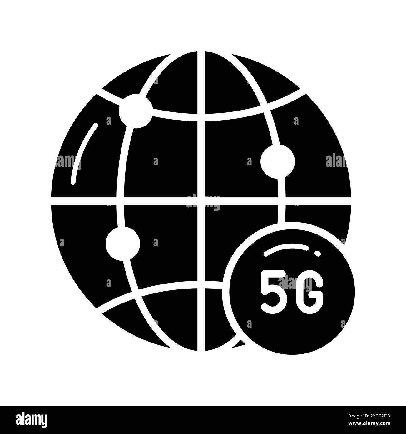 Scegli questa icona di connessione di rete 5G progettata in modo creativo con uno stile alla moda, il vettore della tecnologia 5G. Illustrazione Vettoriale