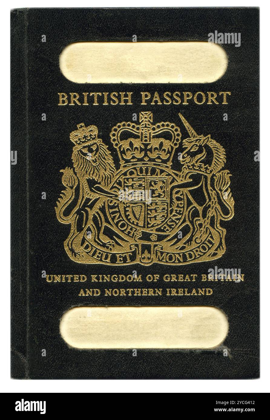 Il vecchio passaporto britannico Foto Stock