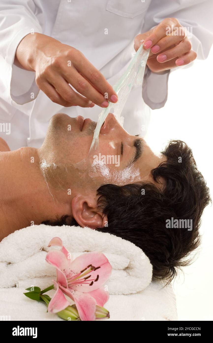 Bellezza salute pelatura facciale Foto Stock