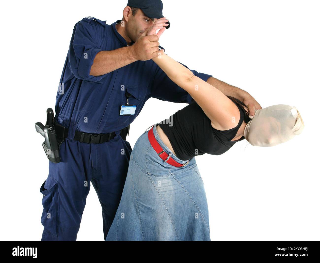 Arrestare un ladro o un criminale Foto Stock