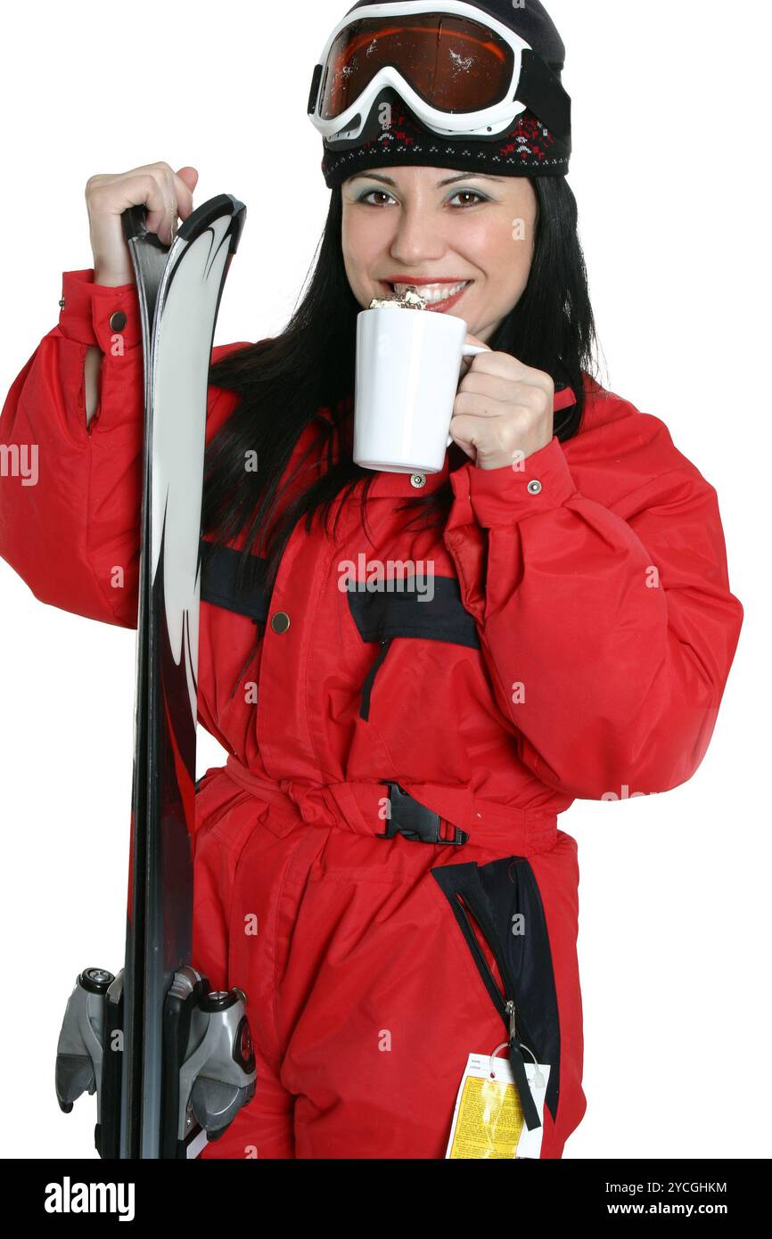 Vacanze invernali nella stagione sciistica Foto Stock