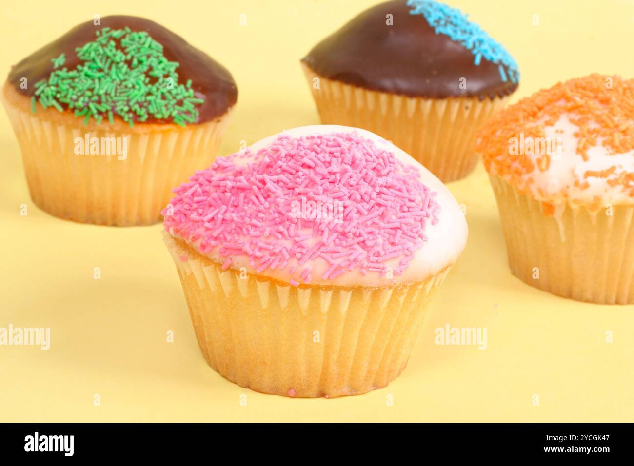 Cibo cupcake colorati Foto Stock