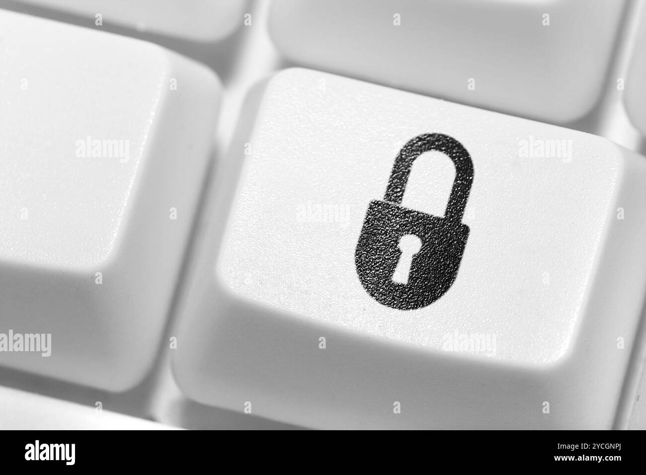 Il pulsante con un emblema di un antispam sulla tastiera. Foto Stock