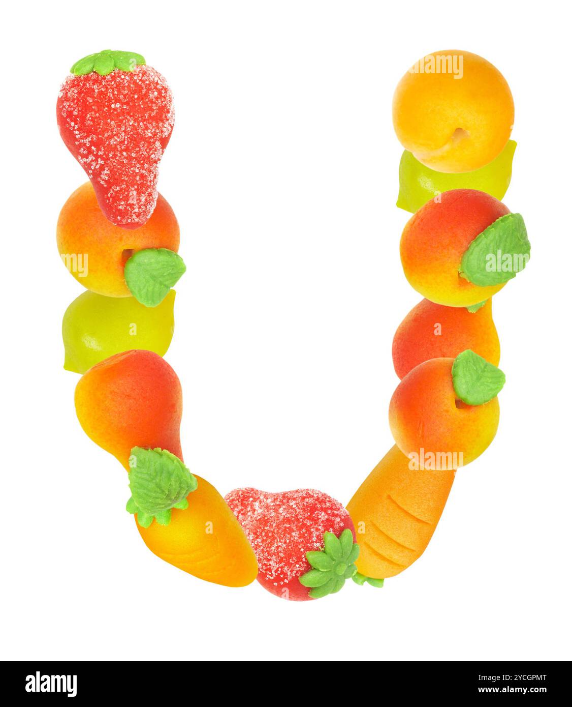 Alfabeto da frutta, la lettera U Foto Stock