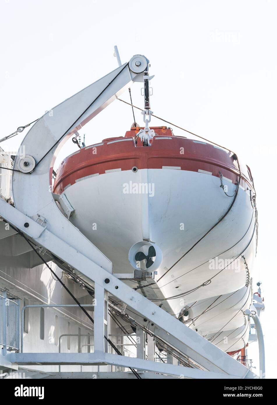 La zattera salva vite durante gli incidenti in mare Foto Stock