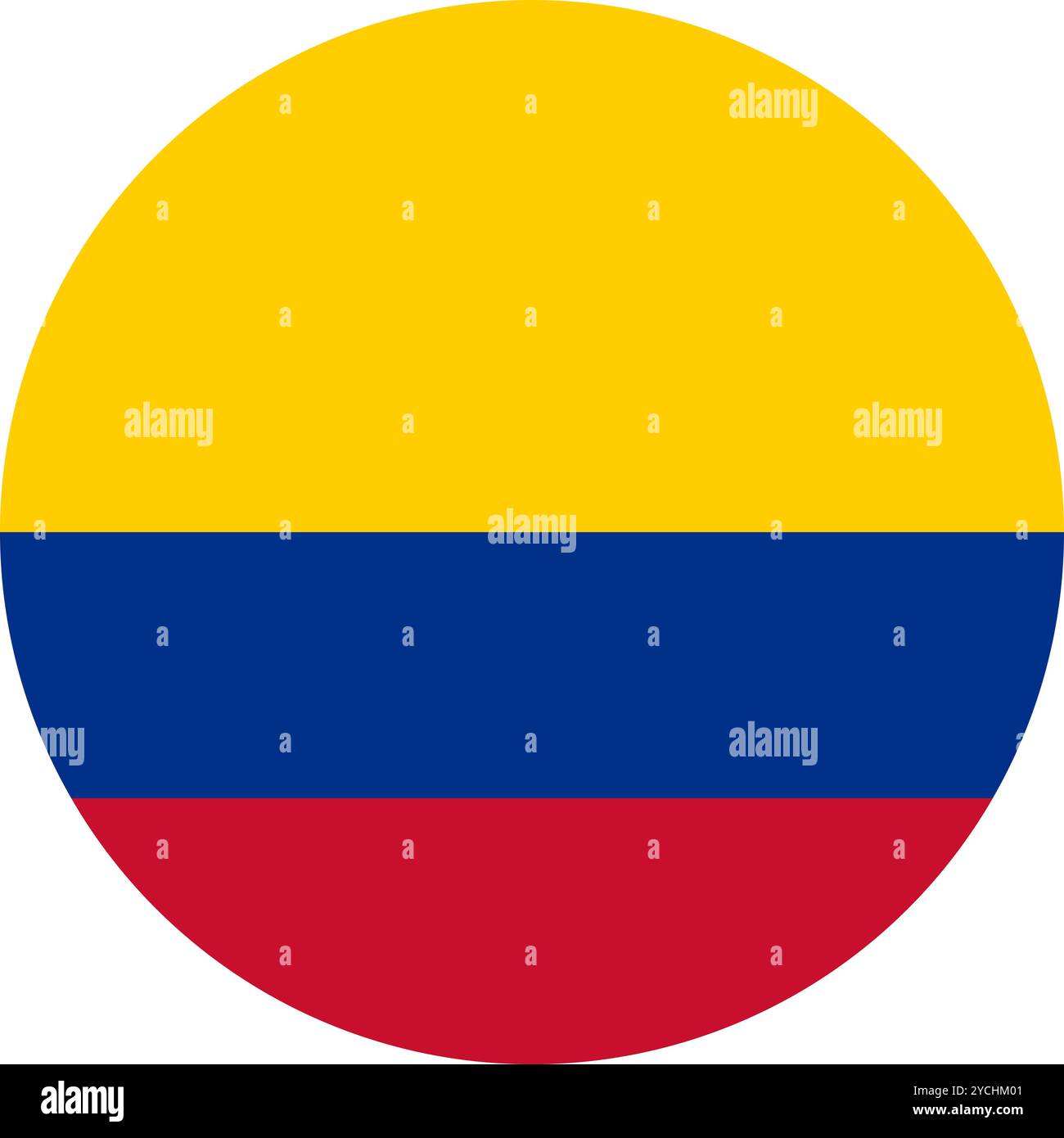 Colombia Circle Flag, Circle Flag of Colombia, immagini vettoriali Illustrazione Vettoriale