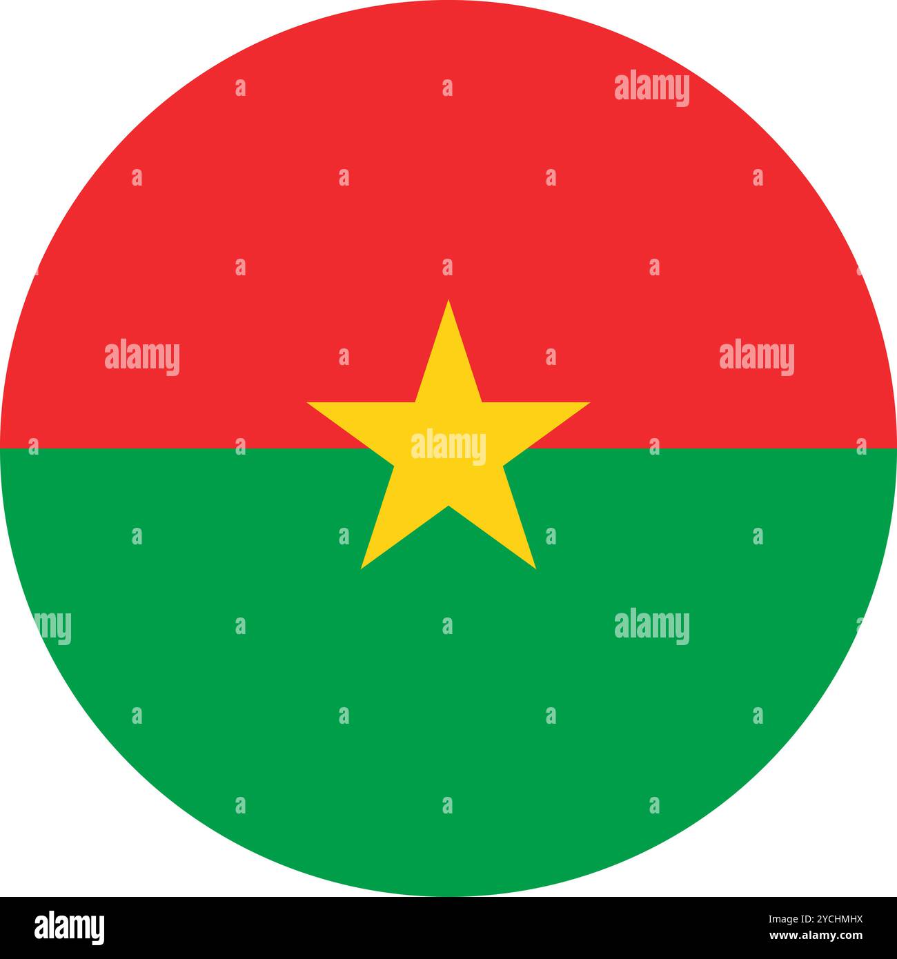 Burkina Faso Circle Flag, Circle Flag of Burkina Faso, Vector Images Illustrazione Vettoriale