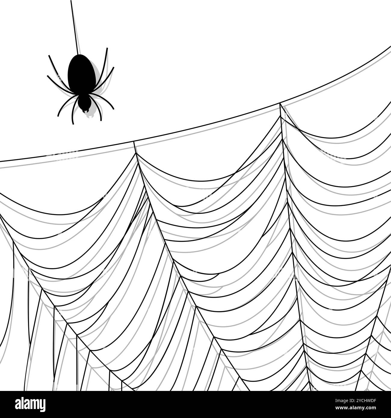 Ragnatela. Illustrazione Foto Stock