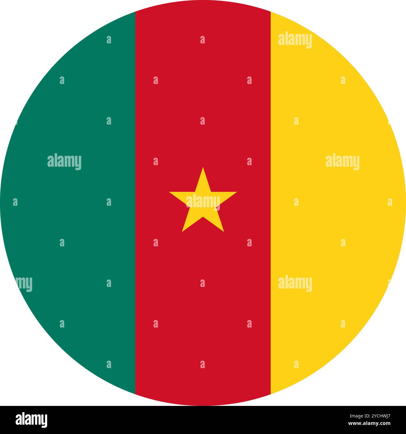 Bandiera del cerchio del Camerun, bandiera del cerchio del Camerun, immagini vettoriali Illustrazione Vettoriale