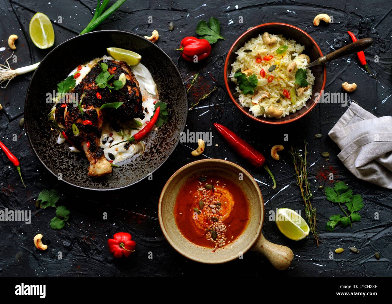 Il cibo piccante Foto Stock