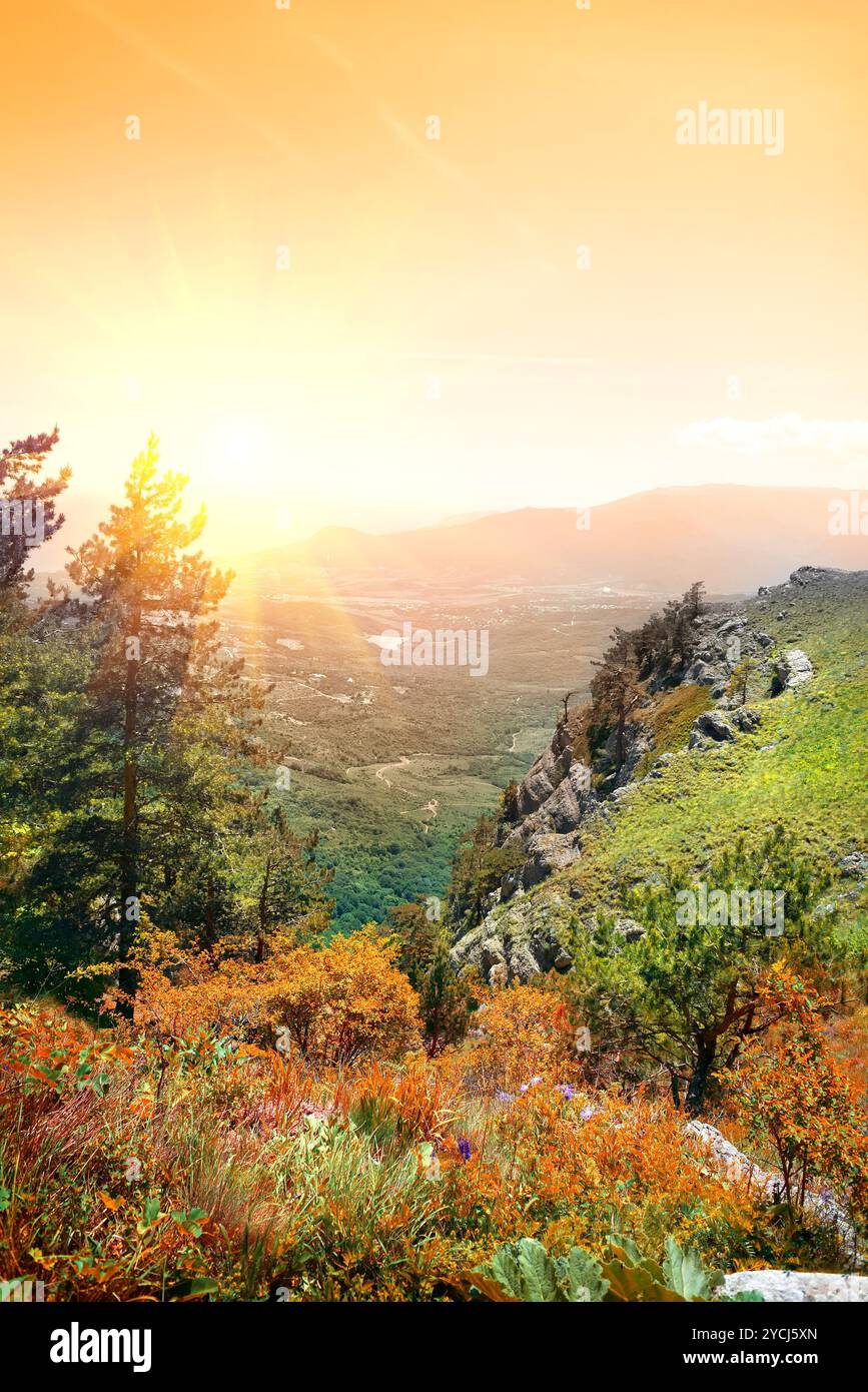 Mountain Demerdji in autunno Foto Stock