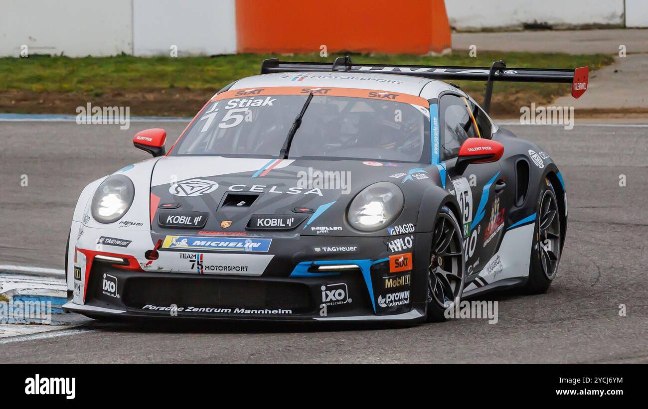 Hockenheim, Germania. 20 ottobre 2024. Janne Stiak (GER), 20.10.2024, Hockenheim (Deutschland), Motorsport, Porsche Carrera Cup Deutschland, Hockenheimring 2024 crediti: dpa/Alamy Live News Foto Stock