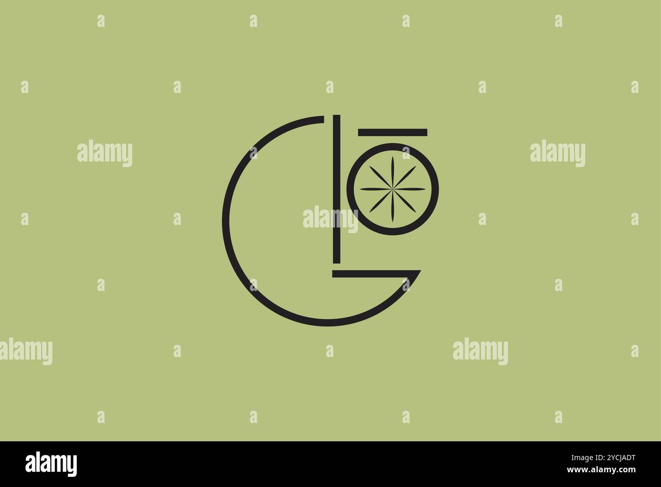 Letter GLO tipografia logo design vettoriale modificabile Illustrazione Vettoriale