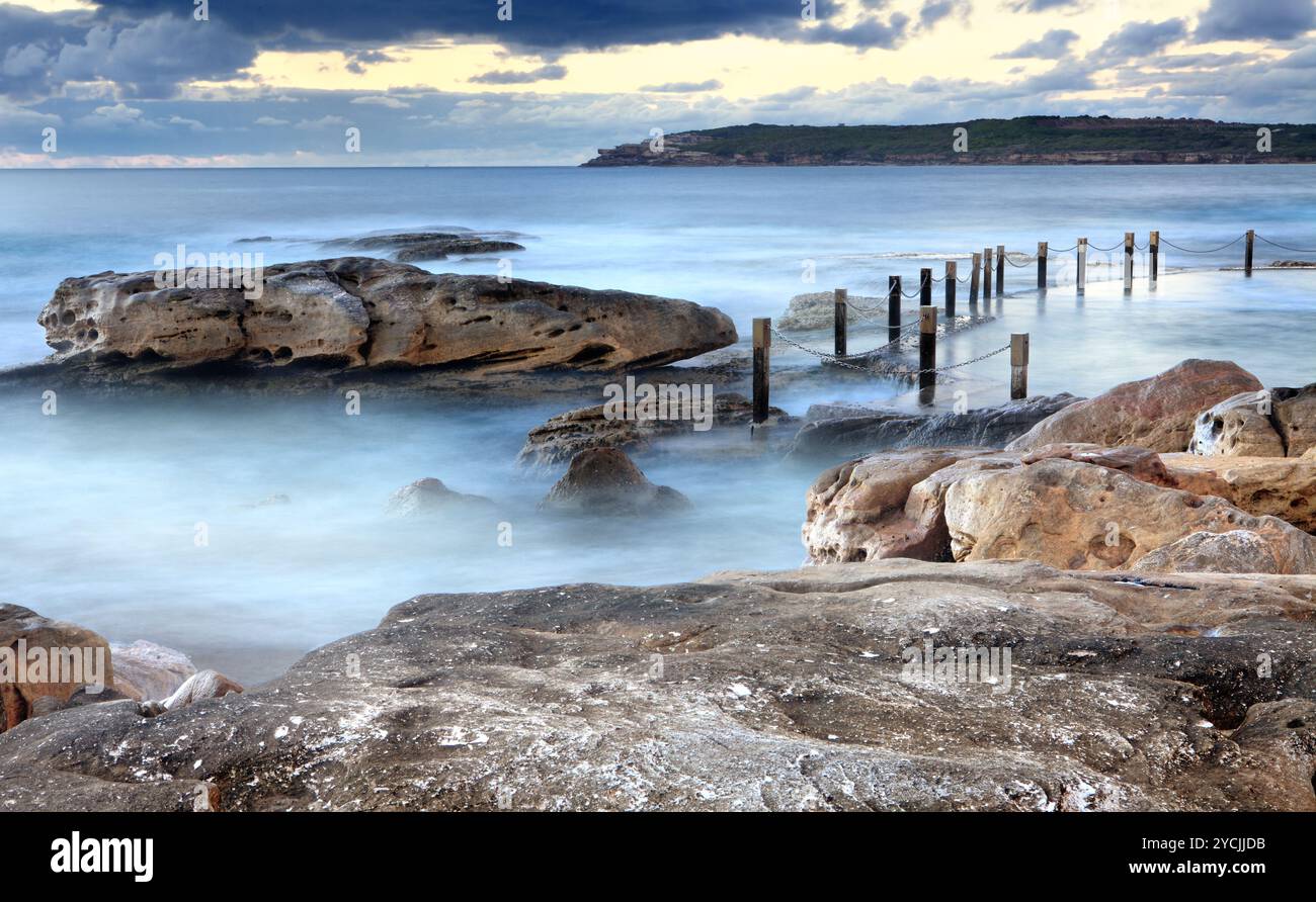 Mahon ocean rock pool Maroubra Australia Foto Stock