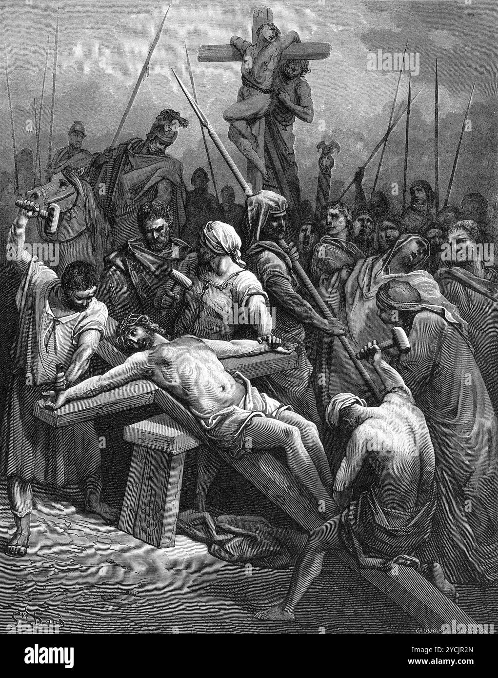 Gustave Dore Crocifissione di Gesù Foto Stock