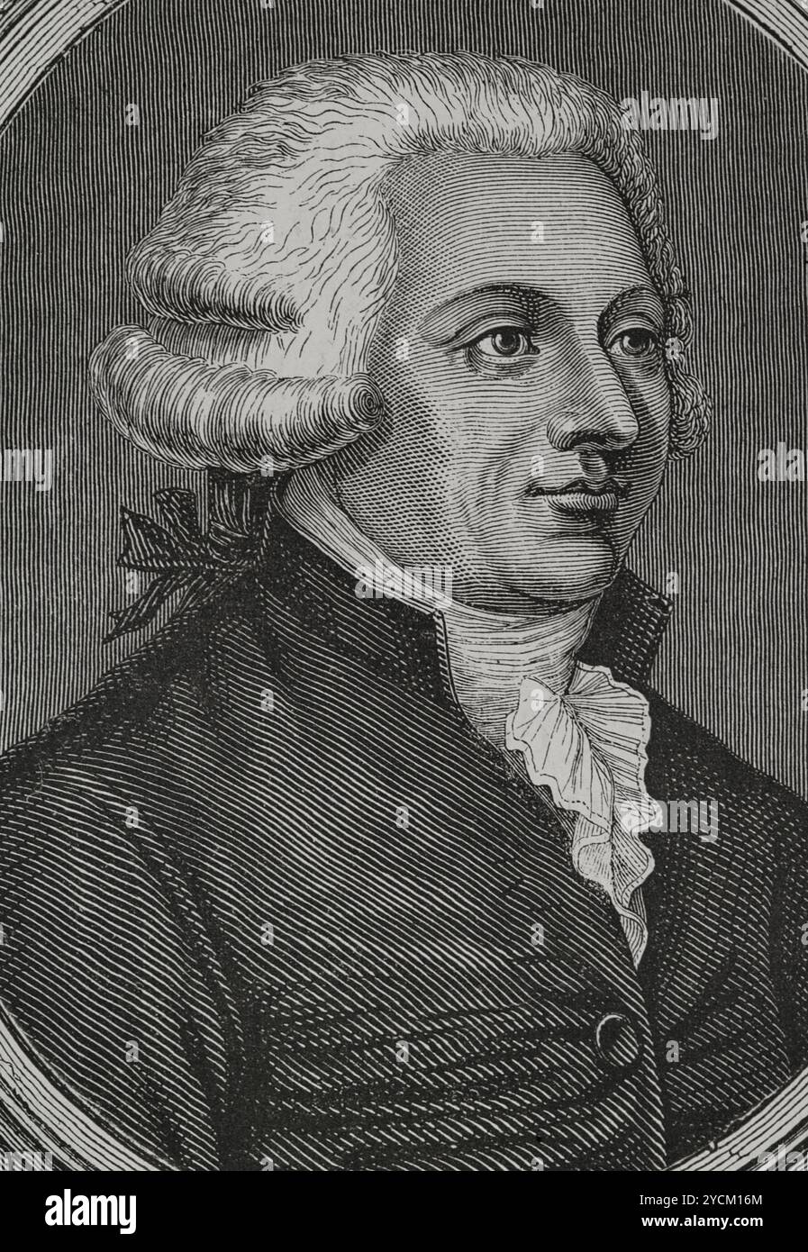 Emmanuel de Pastoret (Claude Emmanuel Joseph Pierre de Pastoret) (1755-1840), Marchese di Pastoret. Avvocato, scrittore e politico francese. Eletto deputato per Parigi nell'Assemblea legislativa, di cui è stato presidente dal 3 al 16 ottobre 1791. Presidente del Consiglio dei Cinquecento dal 18 agosto al 21 settembre 1796. Lord Cancelliere di Francia e Presidente della camera dei pari dal 1829 al 1830. Verticale. Incisione. "Storia della Rivoluzione francese". Volume i, 1876. Foto Stock