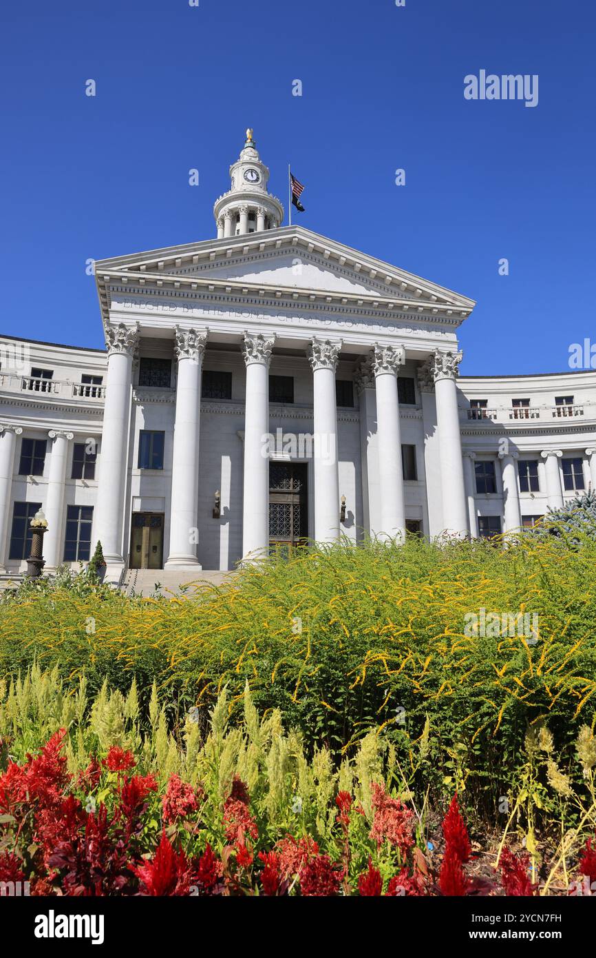 Tribunale della città di Denver, nel parco Civic Center, Colorado, Stati Uniti. Foto Stock