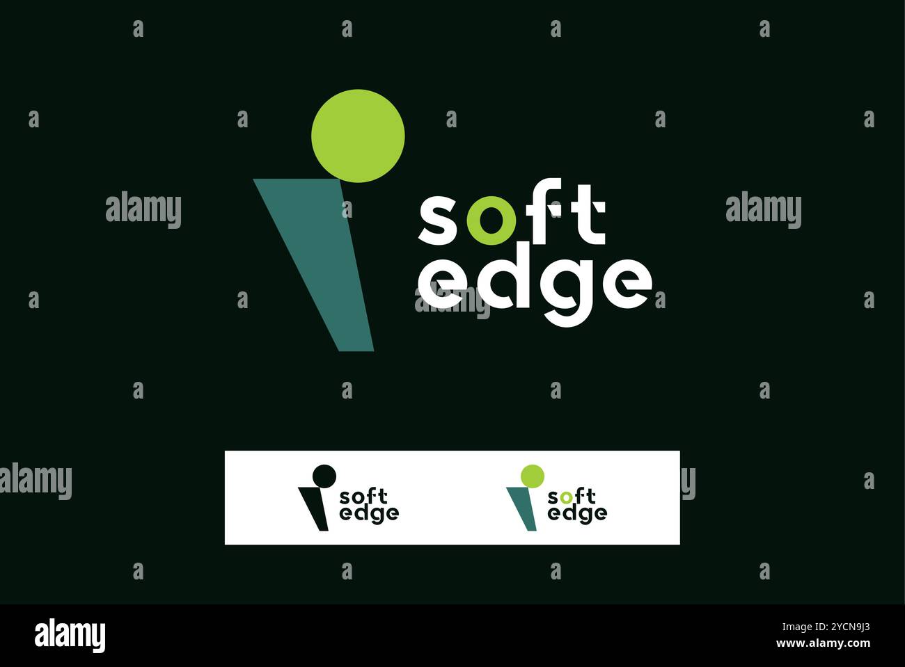 Soft edge creative Solution Consultant design di logo aziendali per fascia tecnologica e società correlata, vettore astratto modificabile Illustrazione Vettoriale