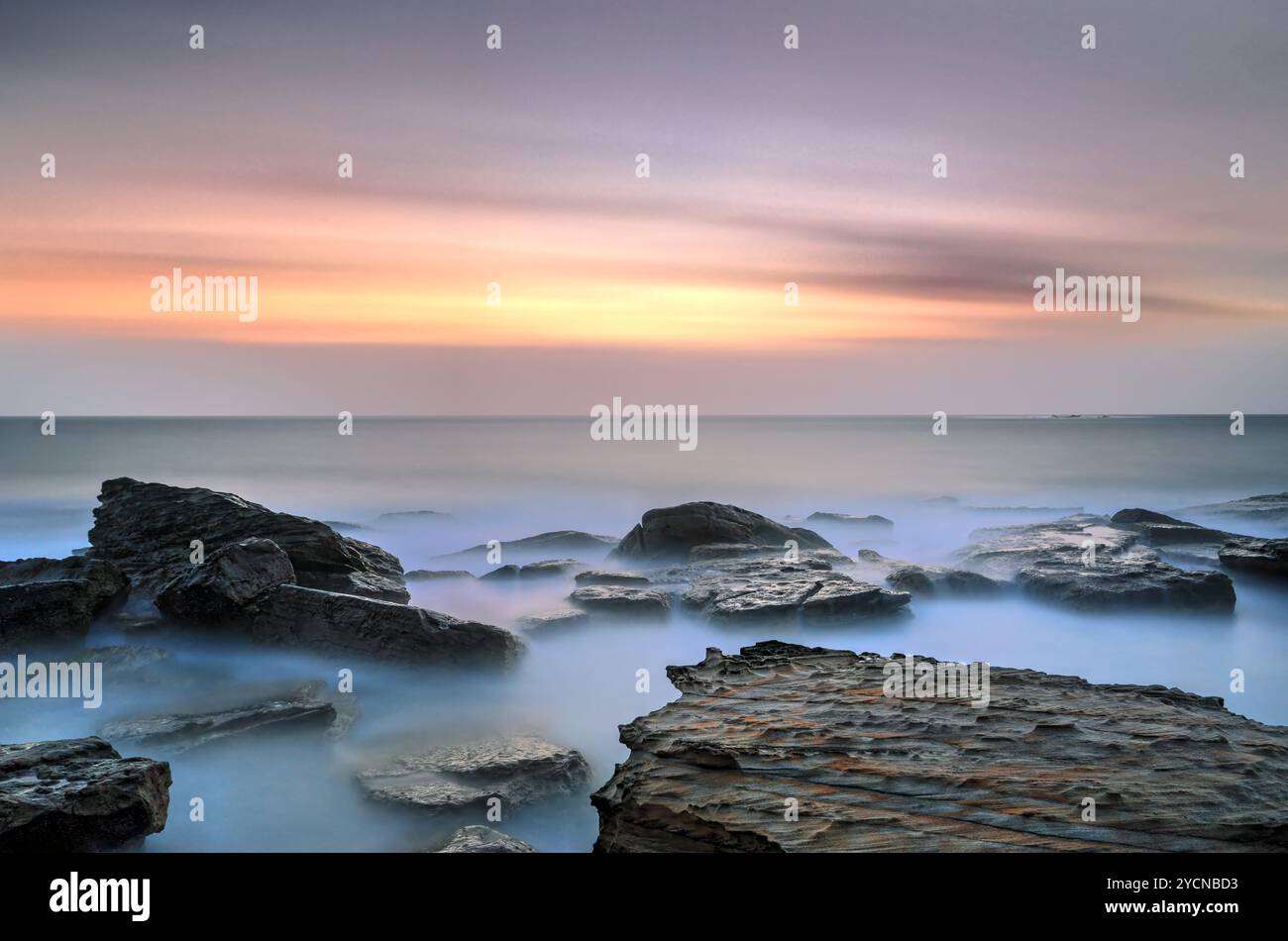 Coogee Beach Sydney Sunrise Seascape Foto Stock