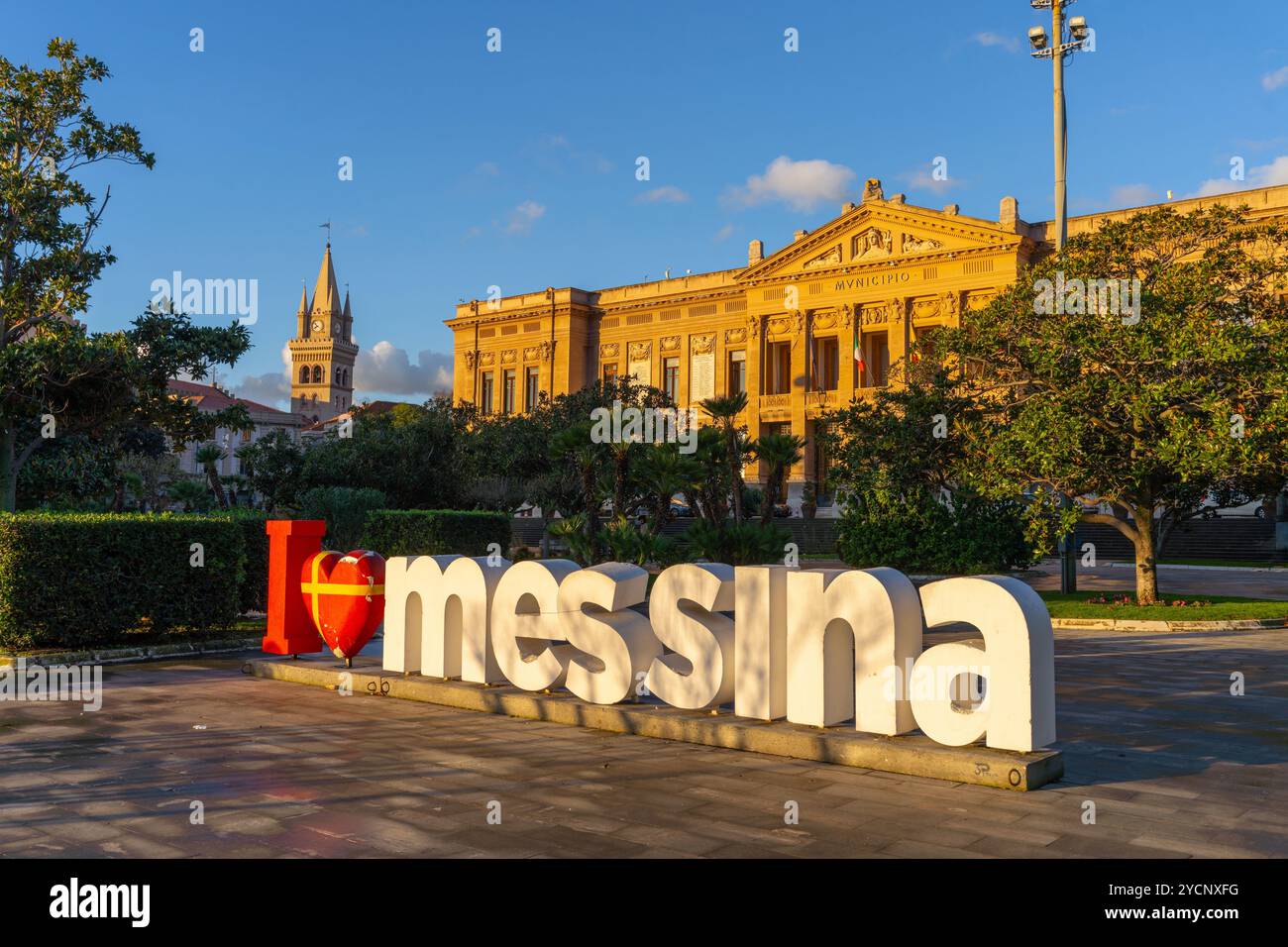 Municipio, Messina, Sicilia, Italia Foto Stock