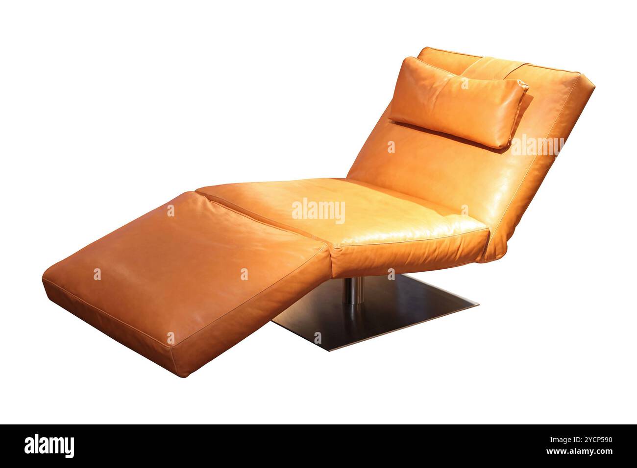 Chaise longue in pelle Foto Stock