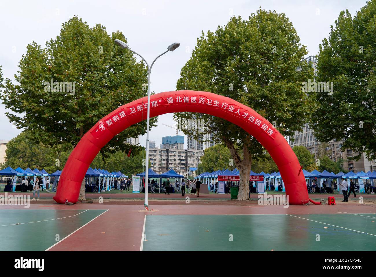 WUHAN, CINA - 19 OTTOBRE 2024 - studenti universitari, master e dottorandi nell'industria farmaceutica cercano lavoro in loco su larga scala Foto Stock