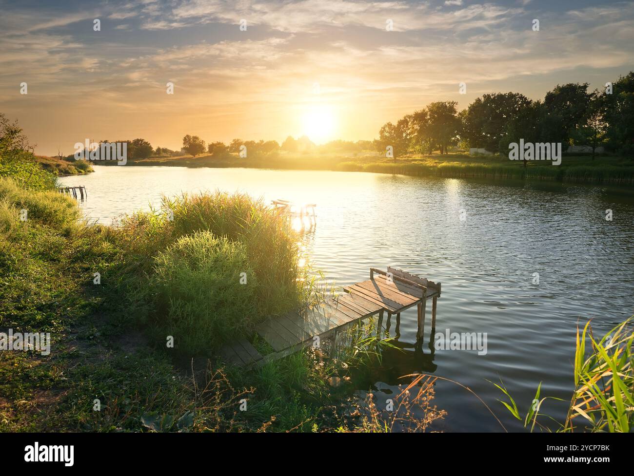 Ponte di pesca Foto Stock