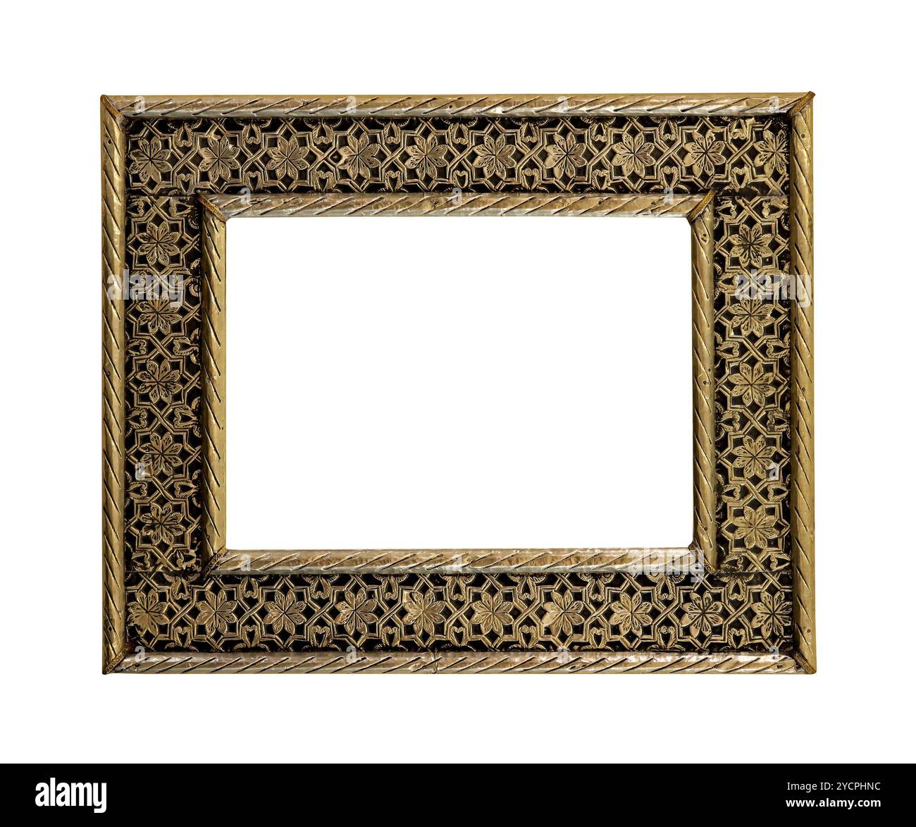 Vintage telaio decorativo isolato con percorso di clipping incluso Foto Stock