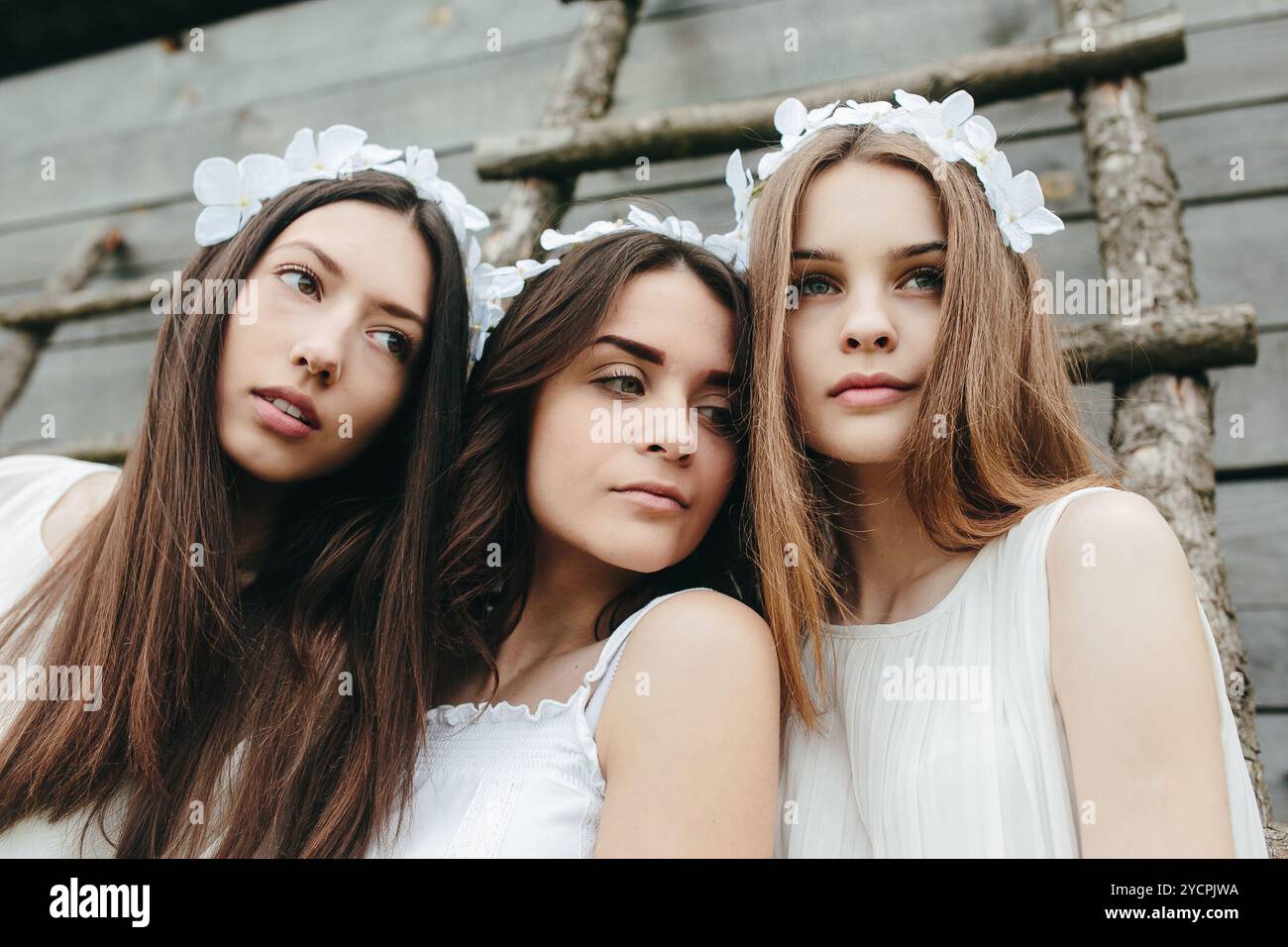 Tre belle ragazze Foto Stock