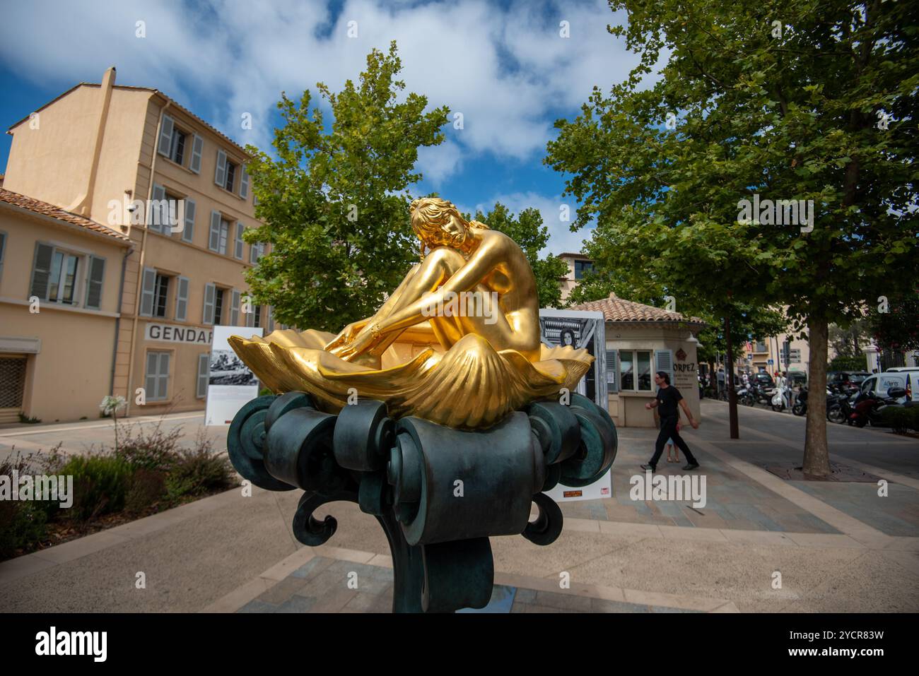 Monumento all'attrice Brigitte Bardot, Saint Tropez, Provence-Alpes-Côte d'Azur, Francia Foto Stock