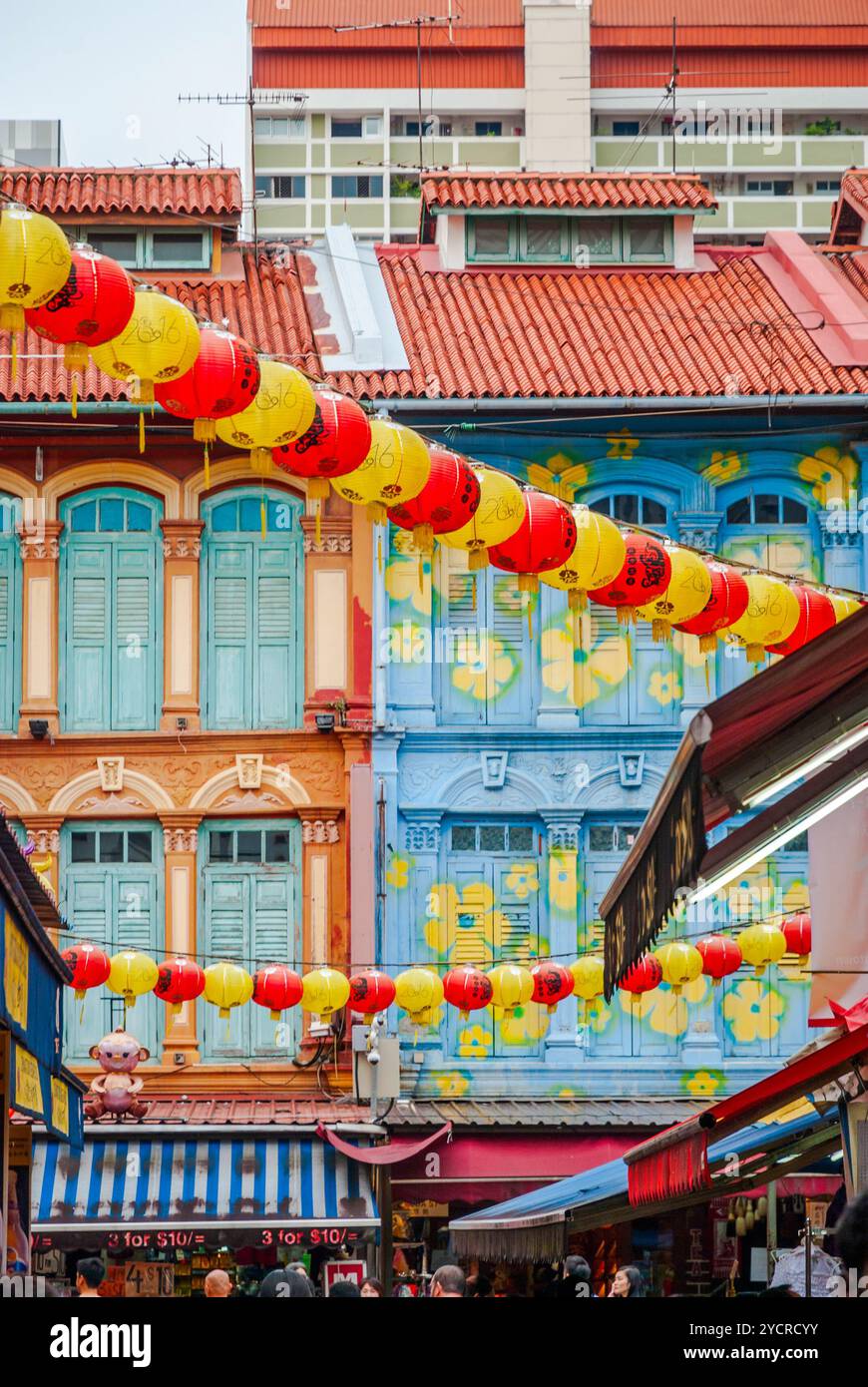 China town a Singapore Foto Stock