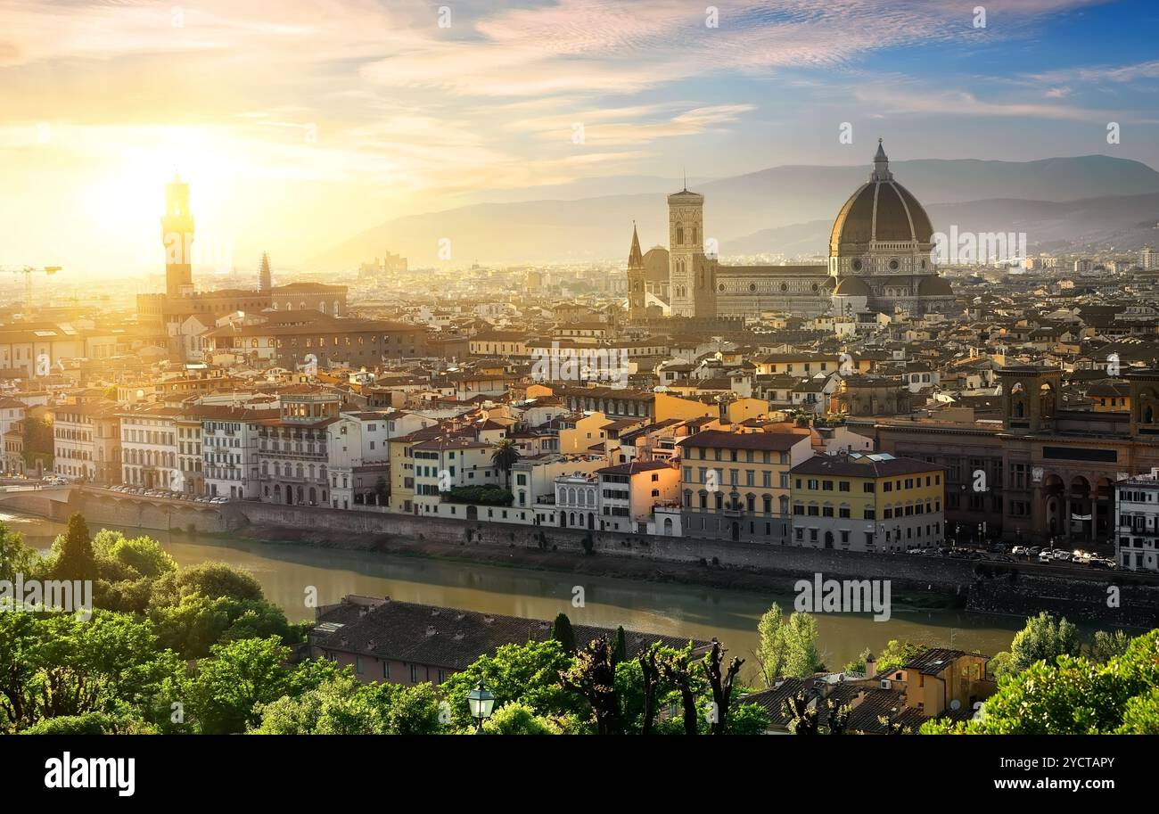 Panorama di Firenze Foto Stock