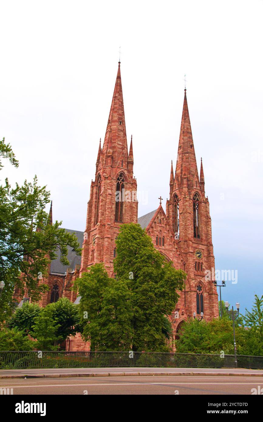 Chiesa di San Paolo a Strasburgo, Francia, Alsazia, Francia. Foto Stock