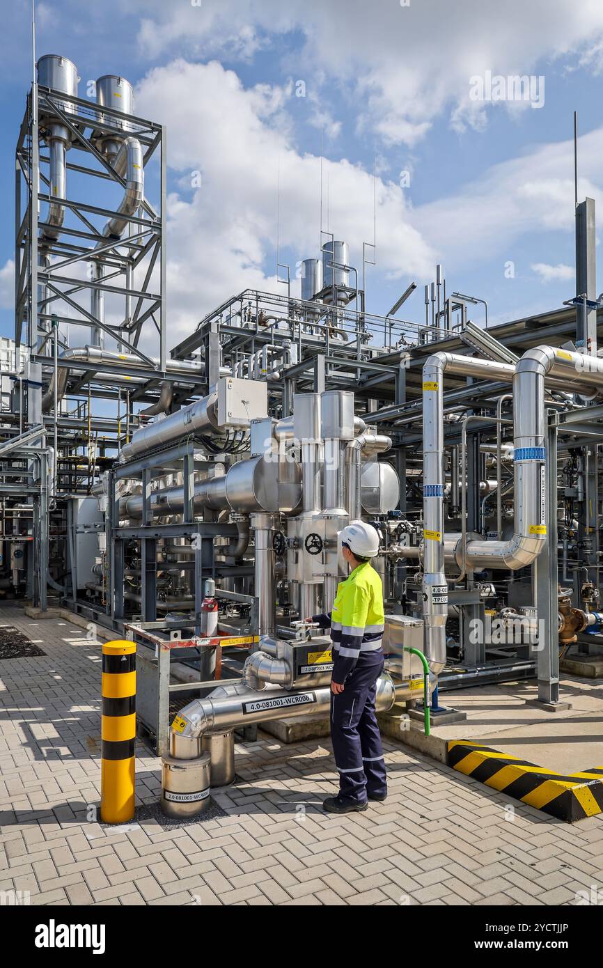 Oberhausen, Renania settentrionale-Vestfalia, Germania - idrogeno verde presso la produzione di idrogeno di Air liquide nel parco chimico OQ Chemicals. TRAILBLAZER, 20 milioni Foto Stock