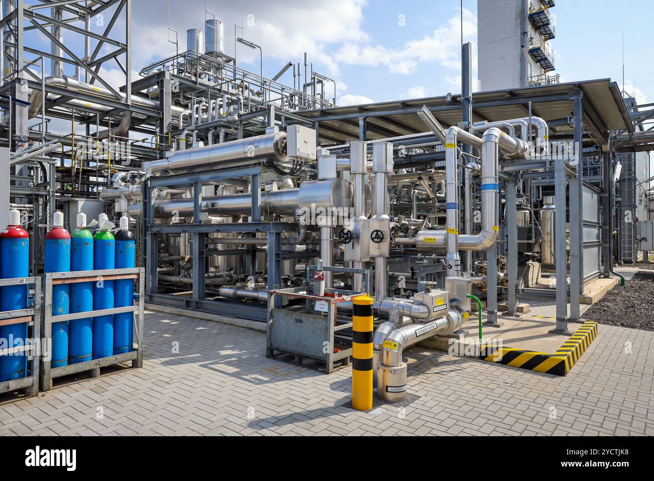 Oberhausen, Renania settentrionale-Vestfalia, Germania - idrogeno verde presso Air liquide, produzione di idrogeno presso il parco chimico OQ Chemicals. TRAILBLAZER, un 20 Foto Stock
