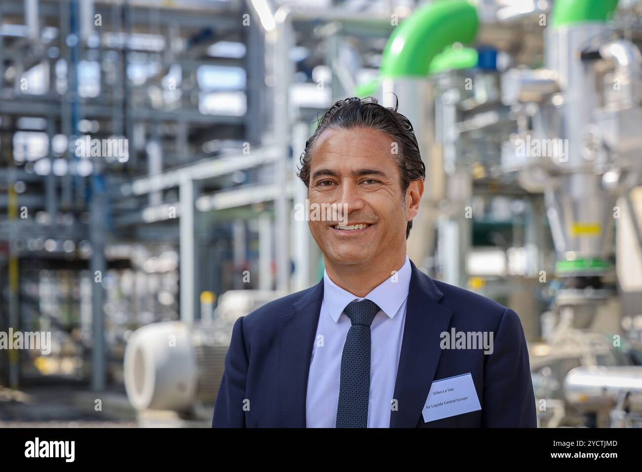Oberhausen, Renania settentrionale-Vestfalia, Germania - idrogeno verde presso Air liquide, produzione di idrogeno presso il parco chimico OQ Chemicals. TRAILBLAZER, un 20 Foto Stock