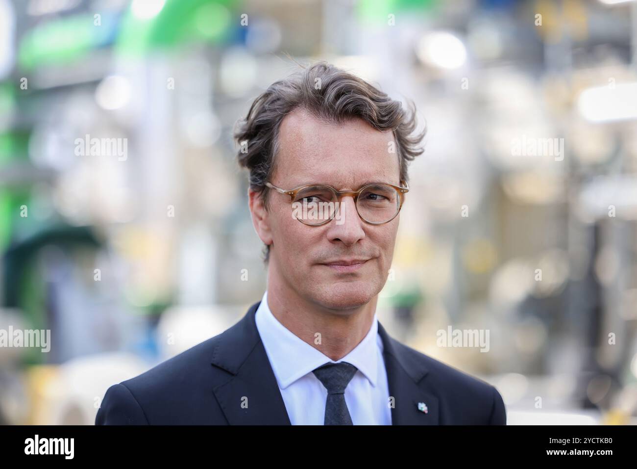 Oberhausen, Renania settentrionale-Vestfalia, Germania - Hendrik Wüst, Ministro Presidente della Renania settentrionale-Vestfalia, qui all'inaugurazione a Oberhausen. Verde Foto Stock