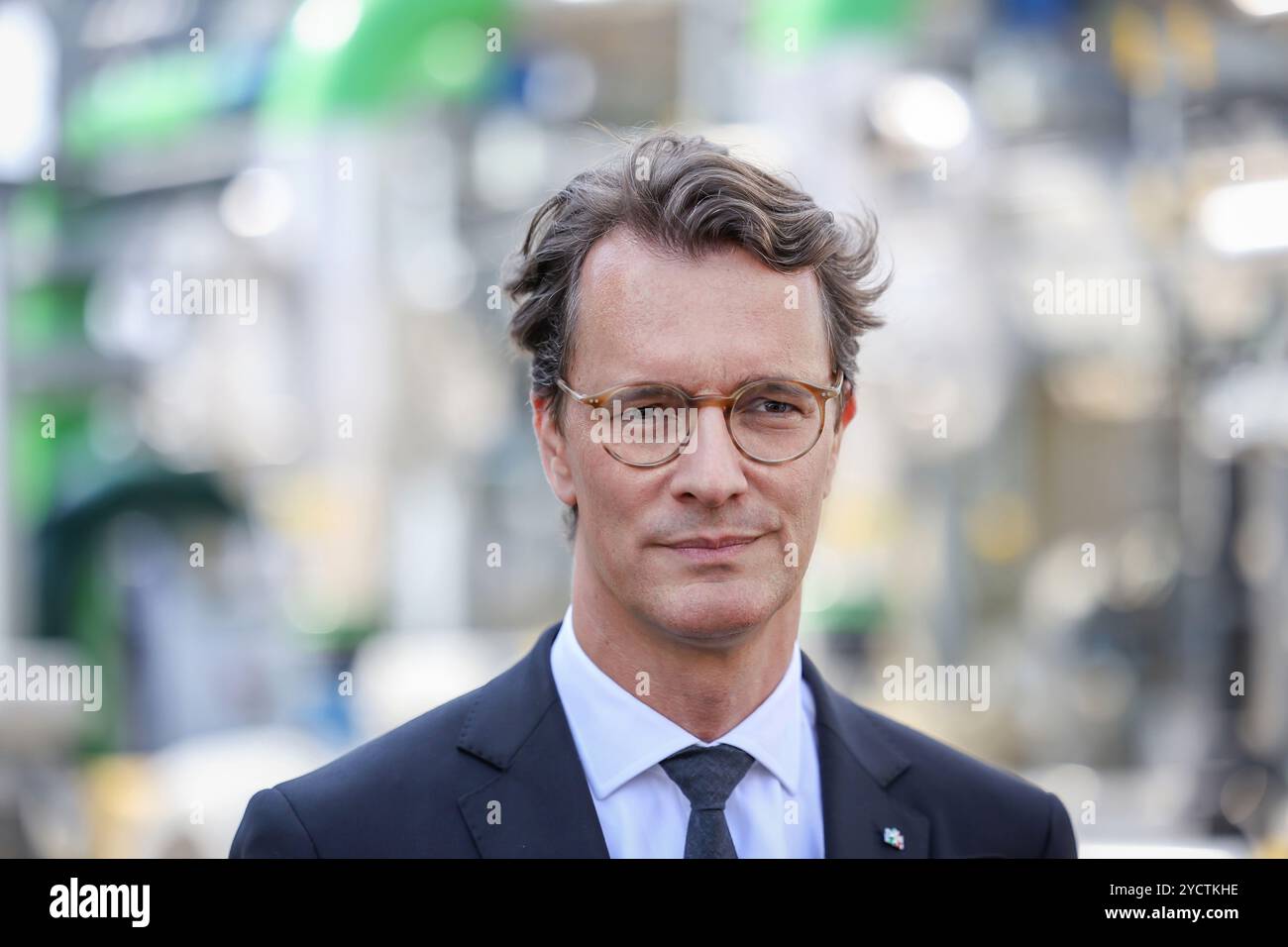 Oberhausen, Renania settentrionale-Vestfalia, Germania - Hendrik Wüst, Ministro Presidente della Renania settentrionale-Vestfalia, qui all'inaugurazione a Oberhausen. Verde Foto Stock