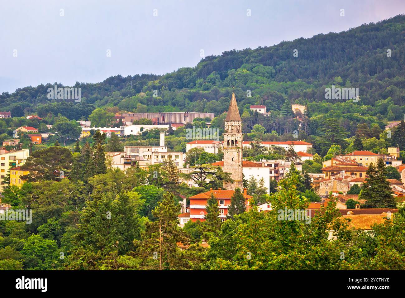 Città di Pisino vista punti di riferimento Foto Stock