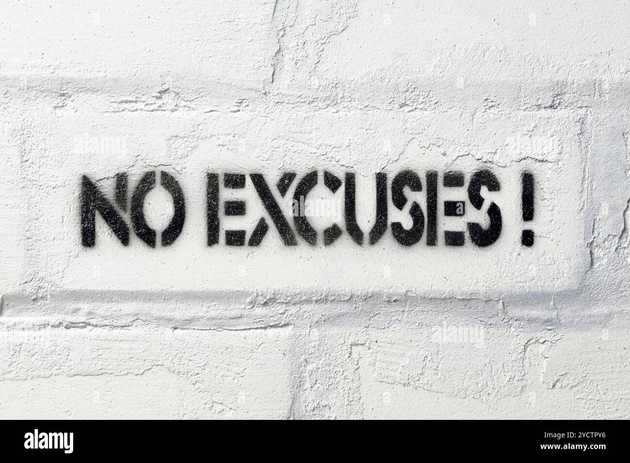 Non ci sono scuse Foto Stock