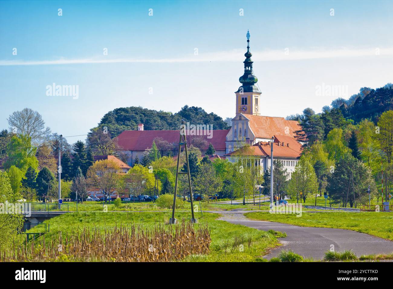 Città di Lepoglava vista primavera Foto Stock